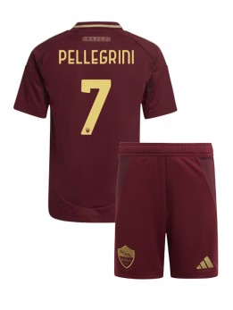 AS Roma Lorenzo Pellegrini #7 Dječji Domaci Dres kompleti 2024-25 Kratak Rukavima (+ kratke hlače)